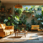 découvrez un appartement spacieux de 120m² avec terrasse, mêlant confort moderne et charme du style vintage des années 70.