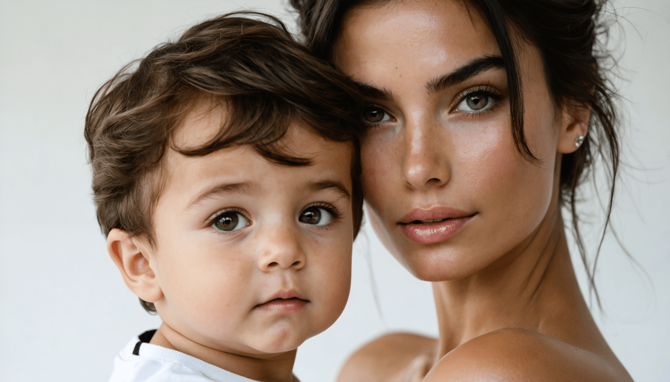 découvrez emily ratajkowski dans le rôle d'une maman protectrice avec son fils sylvester pour la nouvelle campagne élégante de chanel.