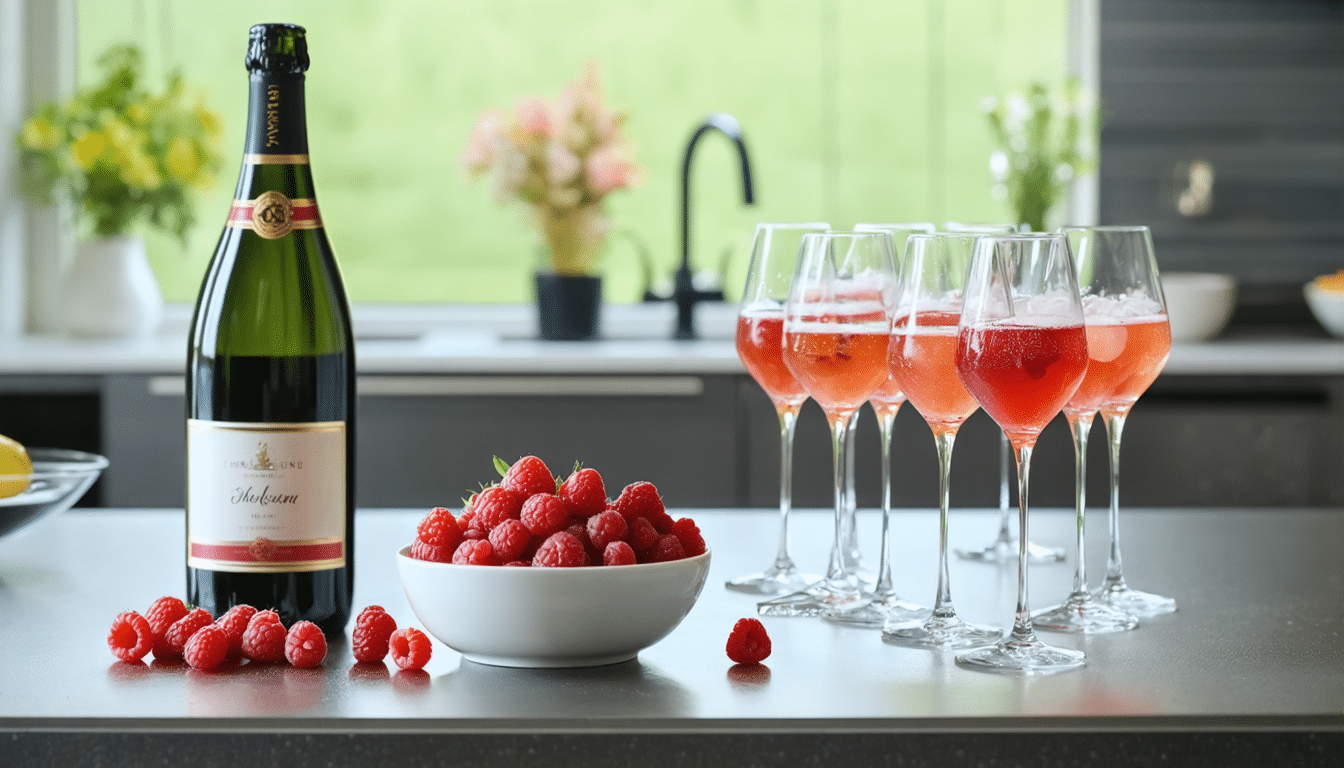 découvrez le dosage parfait des ingrédients pour préparer une délicieuse soupe champenoise à la framboise, idéale pour vos cocktails festifs et moments de convivialité.