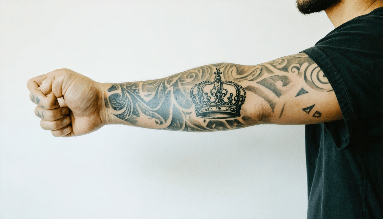 découvrez la signification profonde du tatouage de couronne et explorez les styles graphiques variés de ce motif de dermographie, alliant royauté et expression artistique.