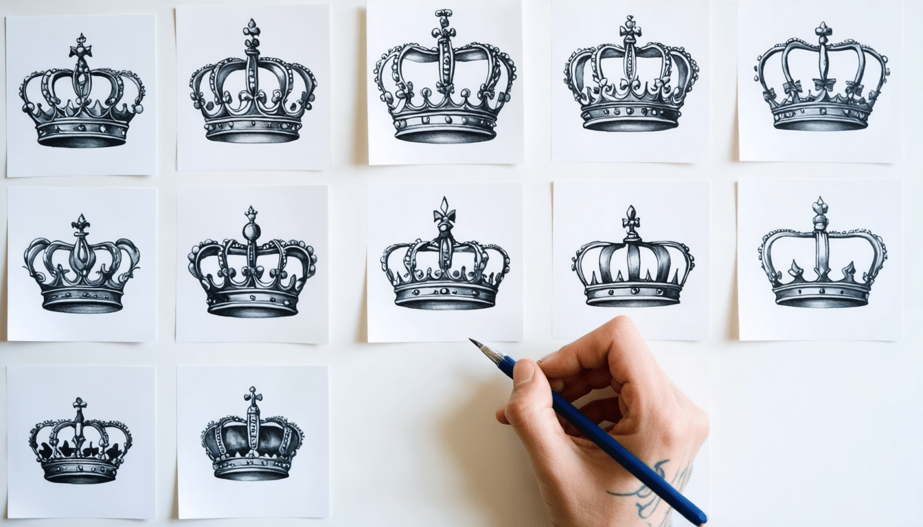 découvrez la symbolique profonde du tatouage de couronne et explorez les différents styles graphiques qui font de ce motif de dermographie un choix unique et puissant.