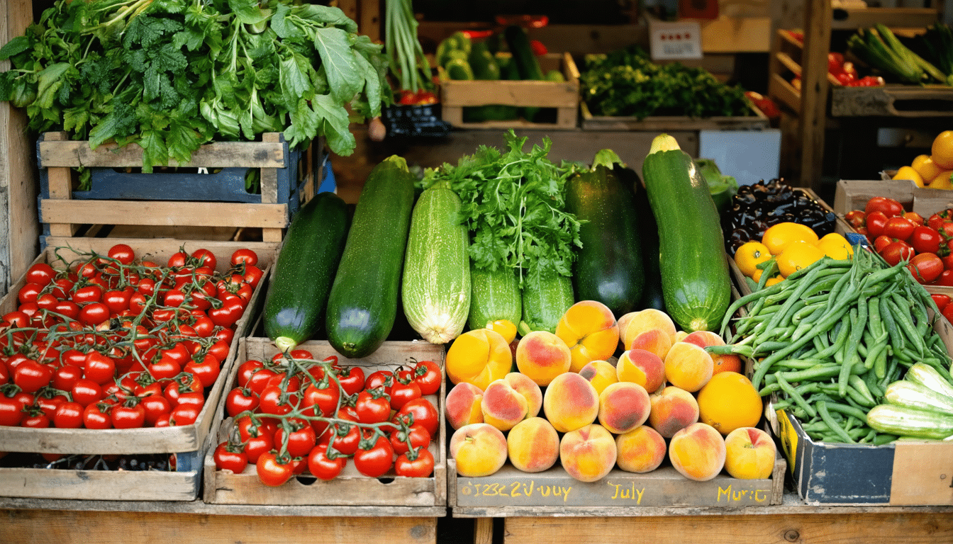 découvrez les fruits et légumes de juillet, des produits frais et de saison pour des repas savoureux et sains tout au long de l'été.