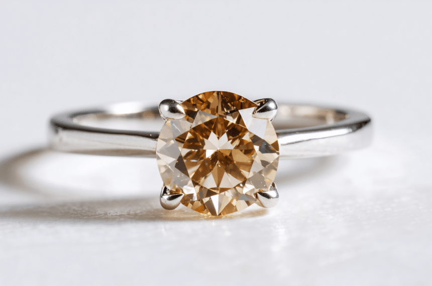 découvrez le diamant champagne, sa nuance chaleureuse et ses secrets, et laissez-vous séduire par son élégance singulière dans nos bijoux.