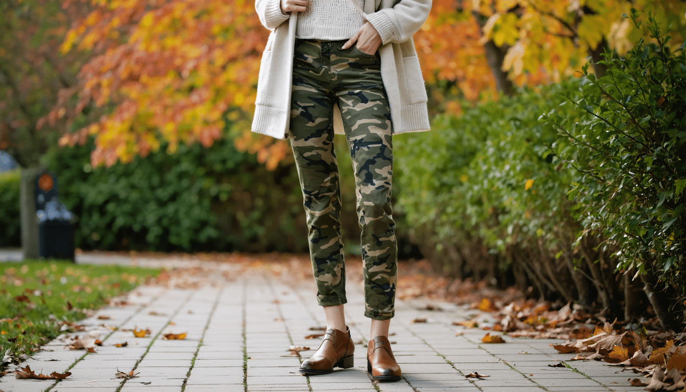 le pantalon camouflage s’impose comme la pièce phare de l’automne. découvrez nos conseils pour le porter avec élégance et composer des tenues tendance.