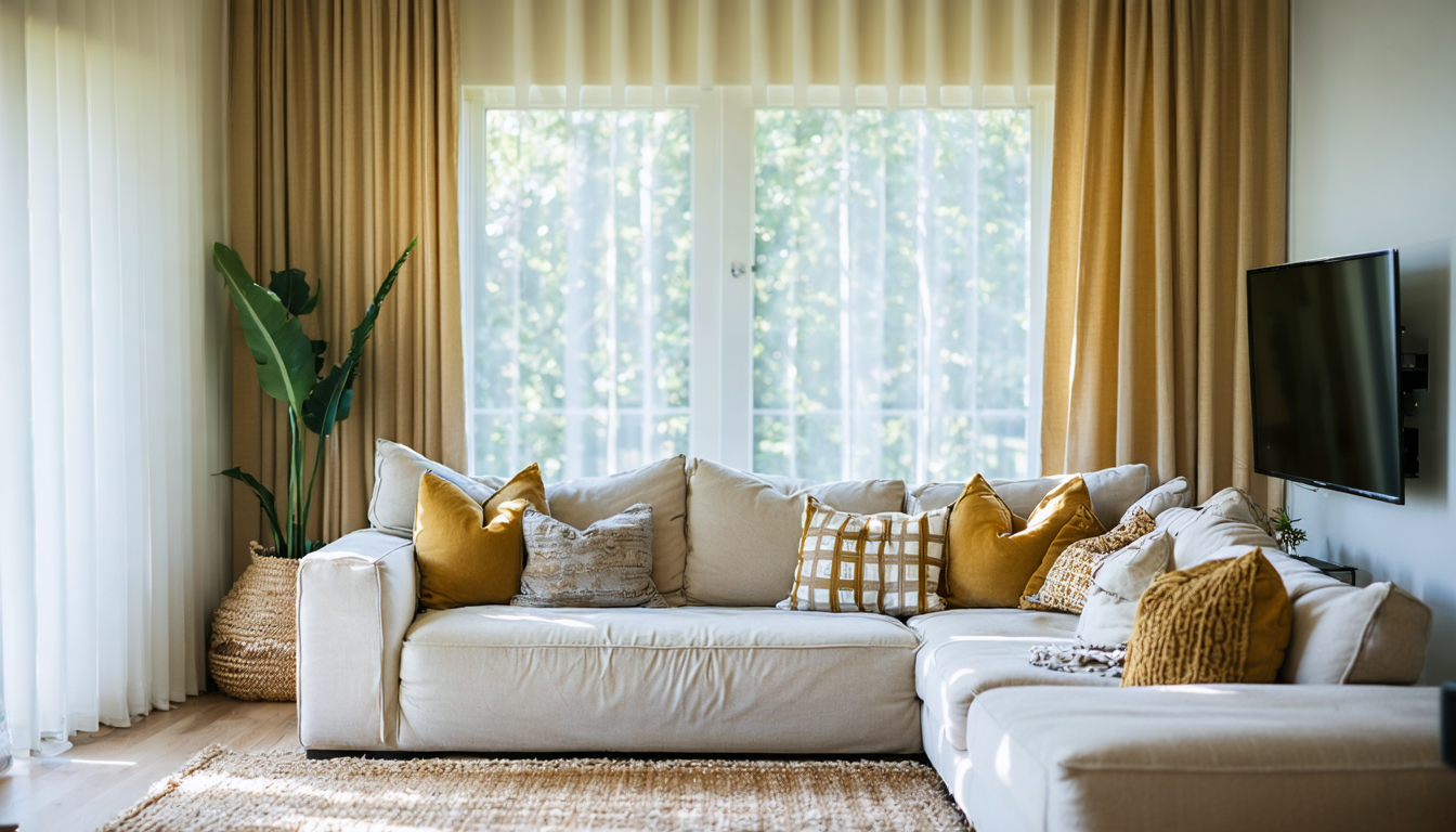découvrez comment associer rideaux, tapis et coussins pour créer une décoration harmonieuse, chaleureuse et équilibrée, sans surcharger votre intérieur.