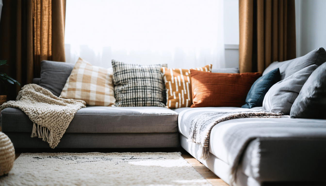 découvrez comment associer rideaux, tapis et coussins pour créer une décoration harmonieuse, chaleureuse et équilibrée, sans surcharger votre intérieur.