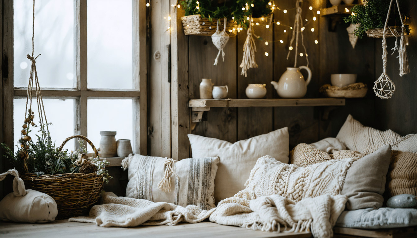 découvrez un nid familial chaleureux, sublimé par une décoration poétique et originale qui allie confort et style unique pour un intérieur accueillant.