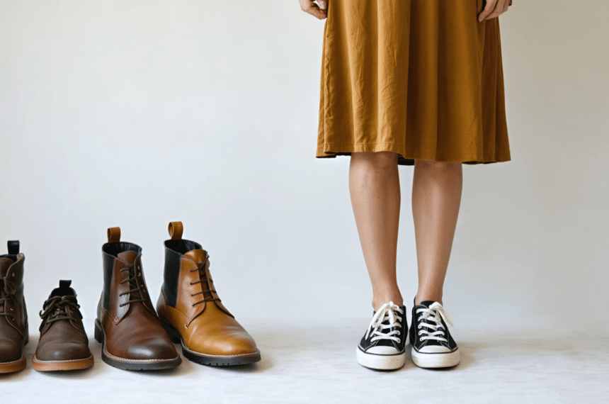 jupe midi en automne : découvrez comment l’associer à des bottines, des mocassins ou des baskets pour créer un look tendance et harmonieux.