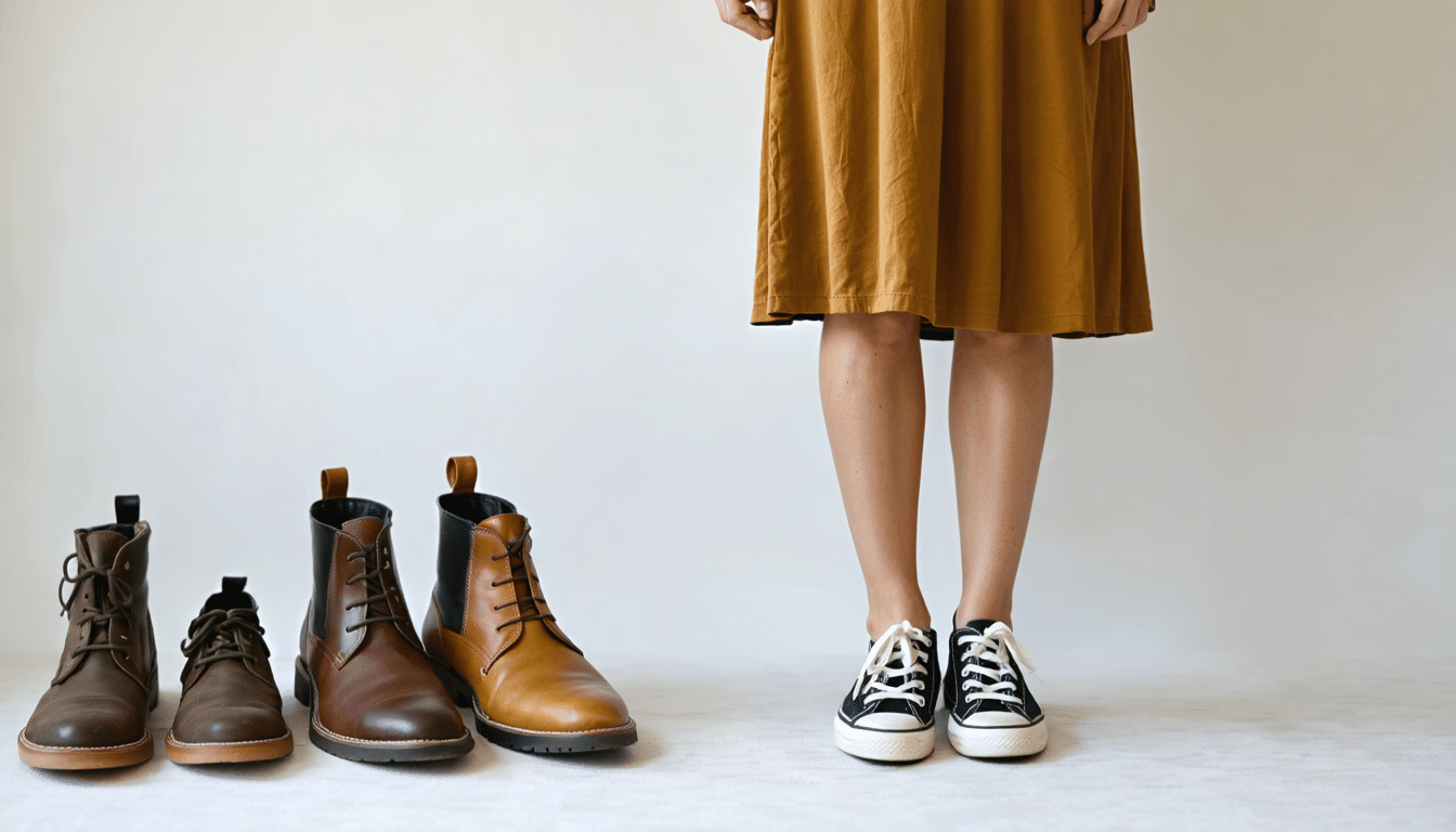 jupe midi en automne : découvrez comment l’associer à des bottines, des mocassins ou des baskets pour créer un look tendance et harmonieux.